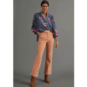 Levi’s Math Club Flare Corduroy Trousers in Pebble Peach Orange Size 28